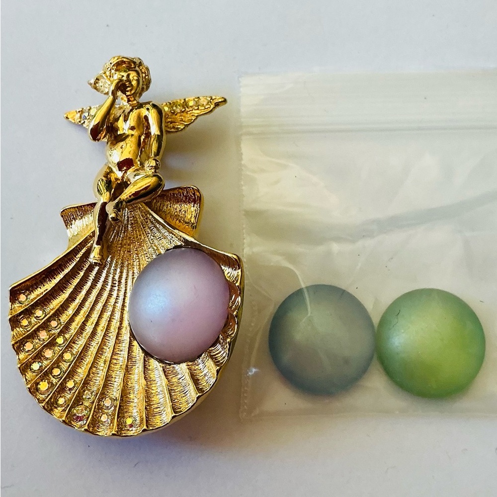 Vintage Kirk’s Folly Whispering Angel Necklace or Brooch